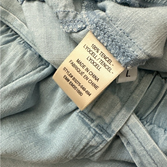 BELLA DAHL High Waist Light Blue Shorts size L - Picture 5 of 5